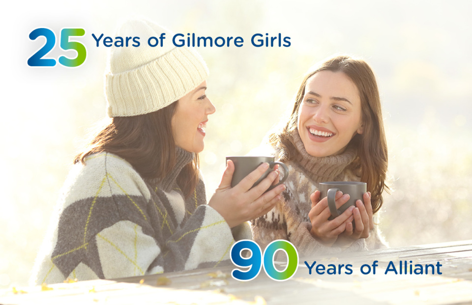 Mother and daughter drink coffee like the Gilmore Girls, discussing the bank of mom and dad. 