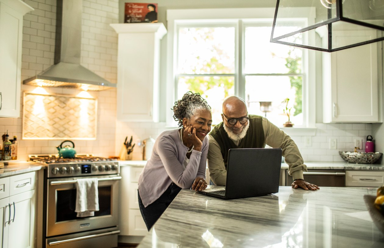 Couple checks retirement accounts
