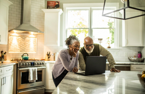 Couple checks retirement accounts