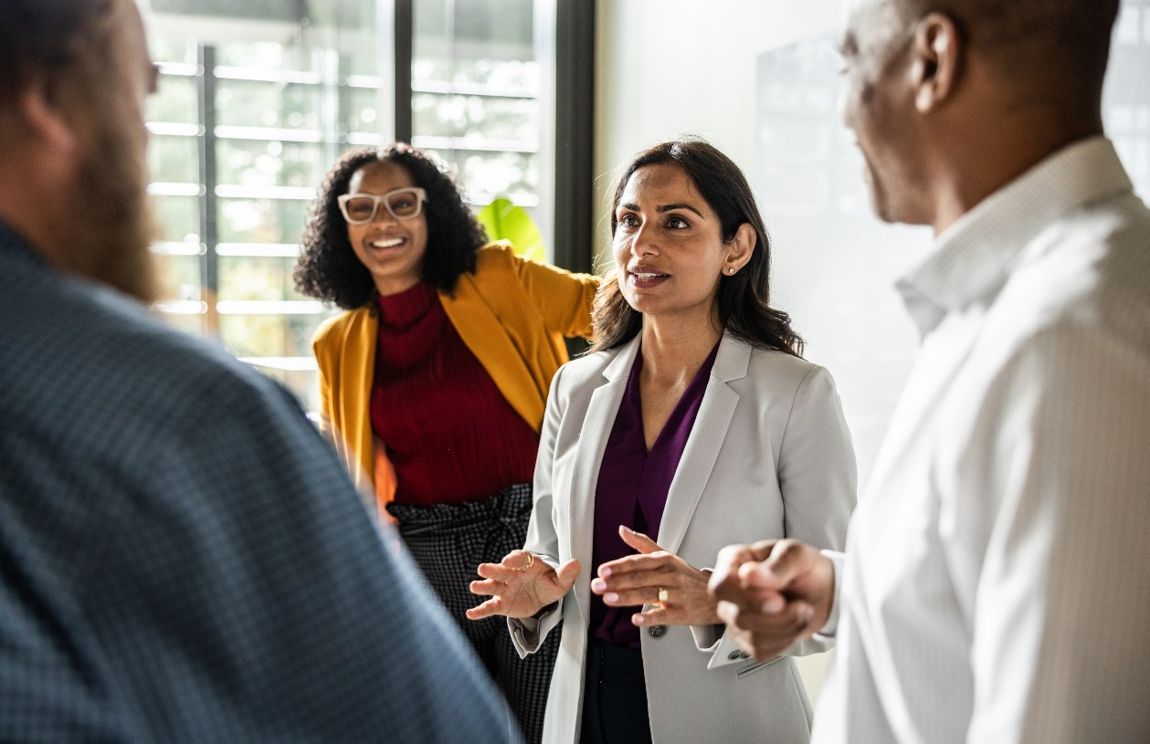 Woman Leading a Meeting